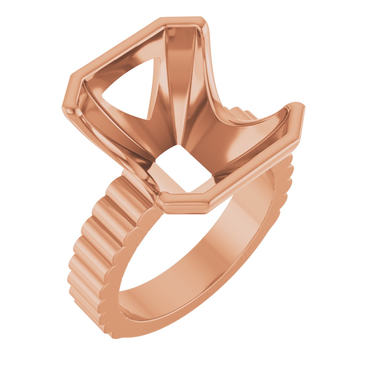 Half-Bezel Solitaire Engagement Ring