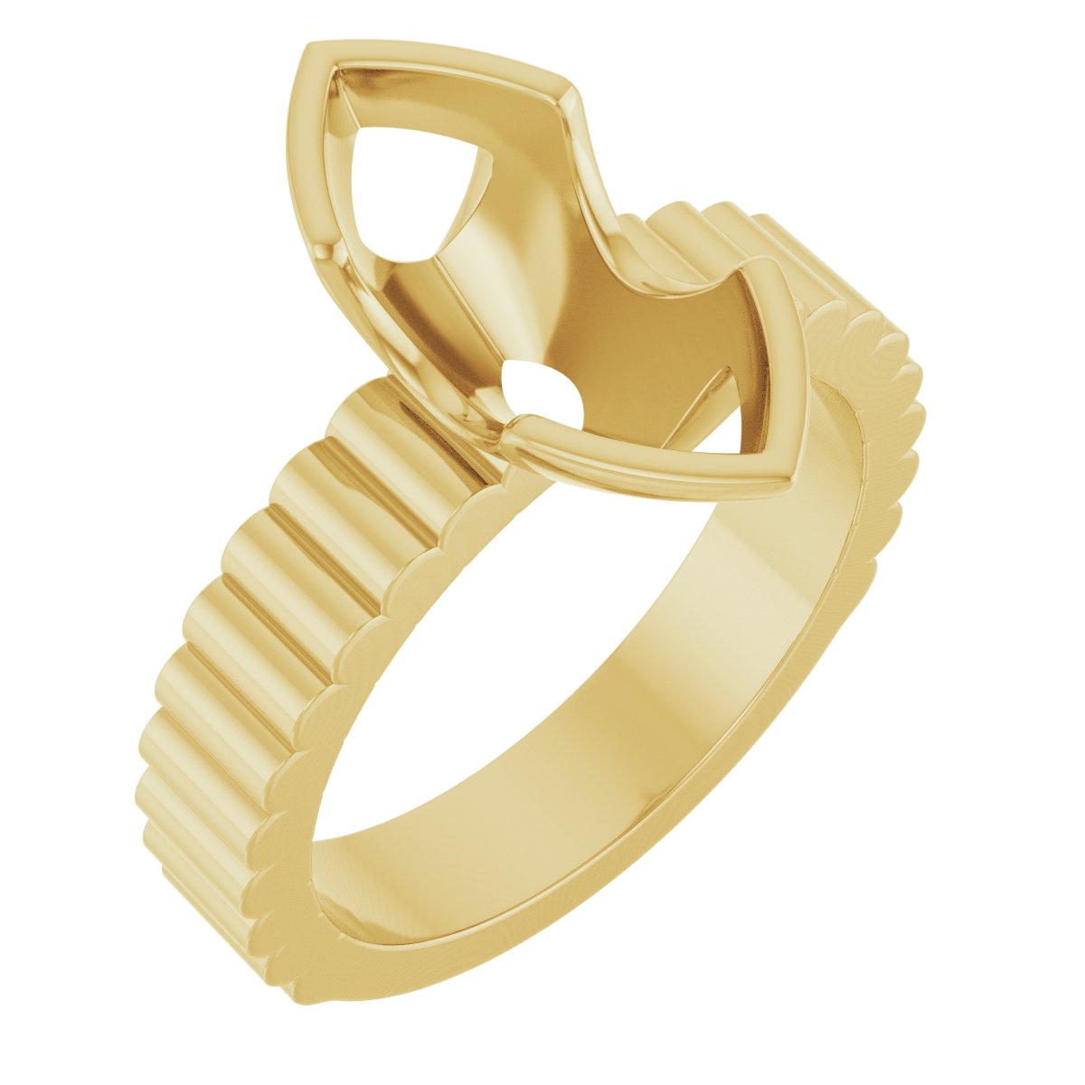 Half-Bezel Solitaire Engagement Ring