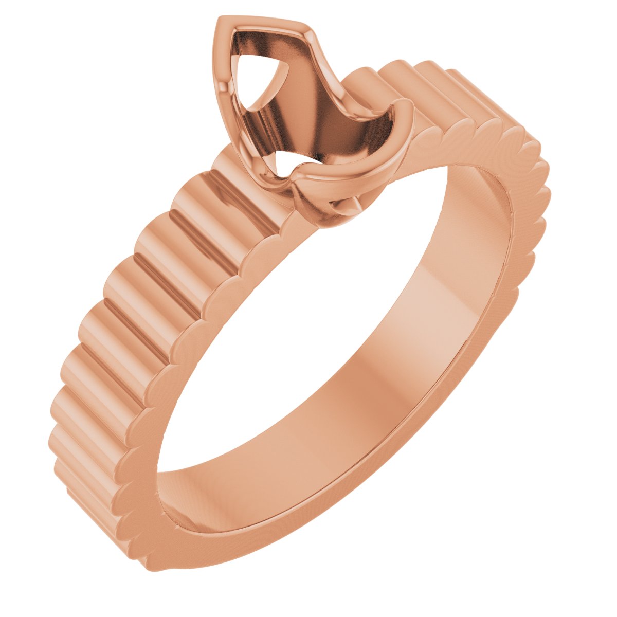 Half-Bezel Solitaire Engagement Ring