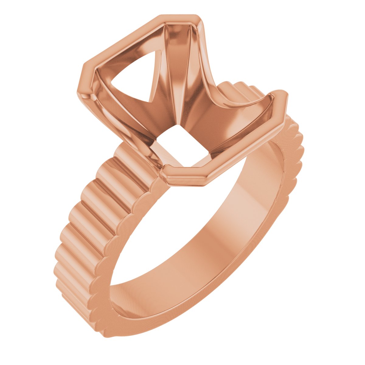 Half-Bezel Solitaire Engagement Ring