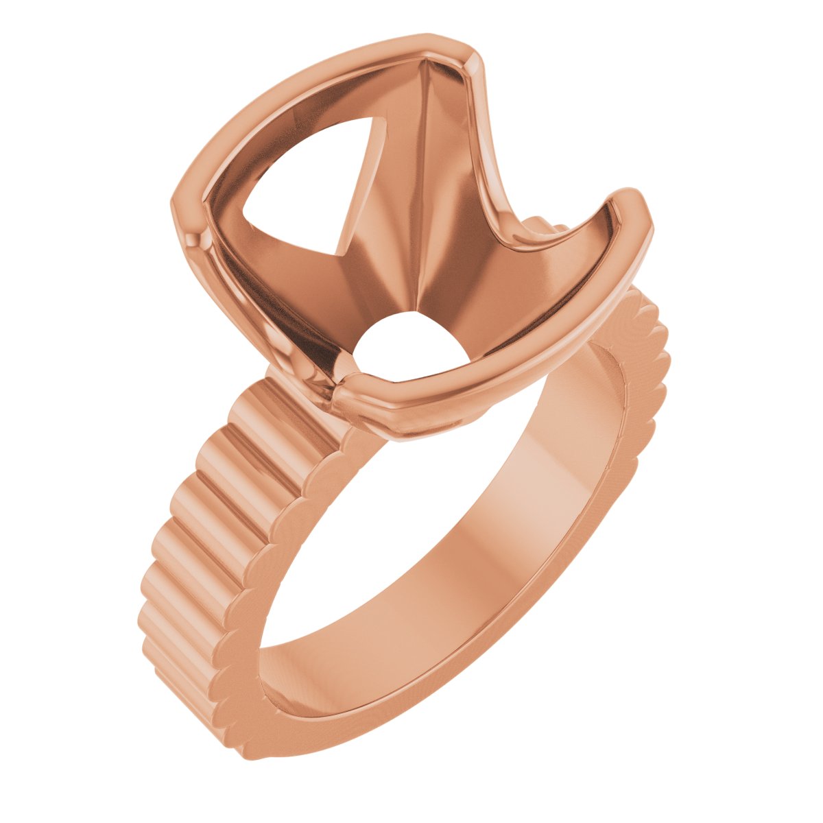 Half-Bezel Solitaire Engagement Ring