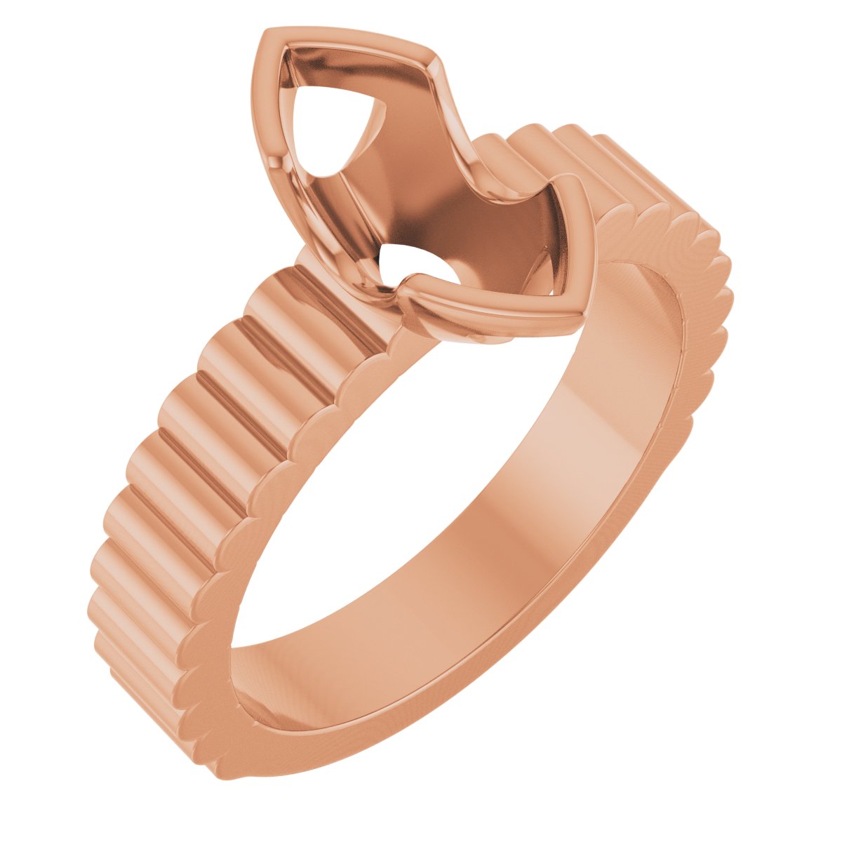 Half-Bezel Solitaire Engagement Ring
