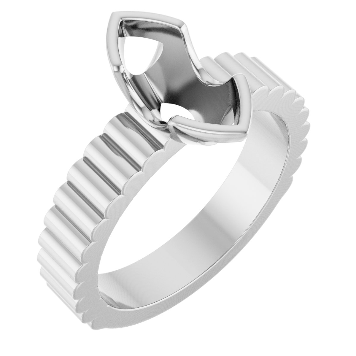 Half-Bezel Solitaire Engagement Ring