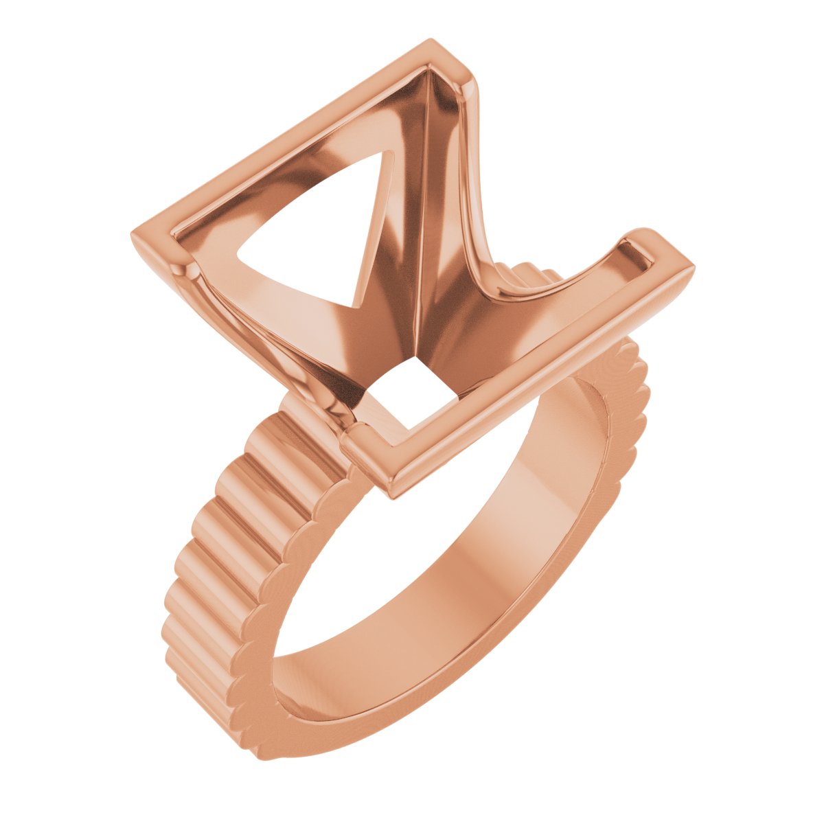 Half-Bezel Solitaire Engagement Ring