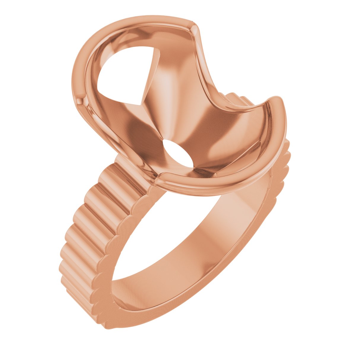 Half-Bezel Solitaire Engagement Ring