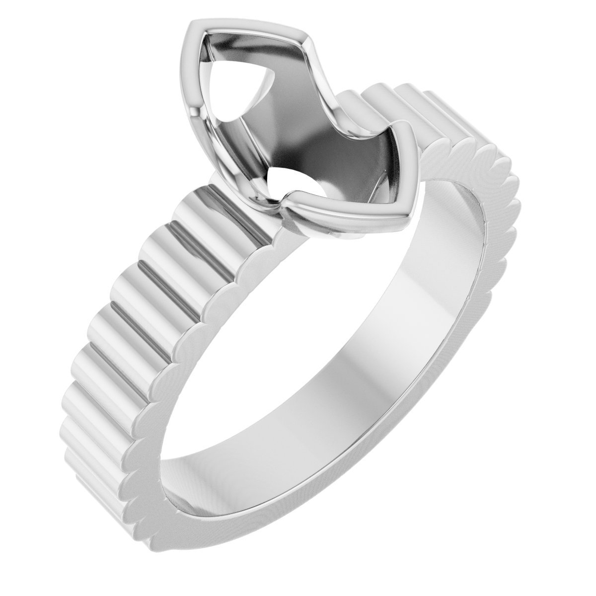 Half-Bezel Solitaire Engagement Ring
