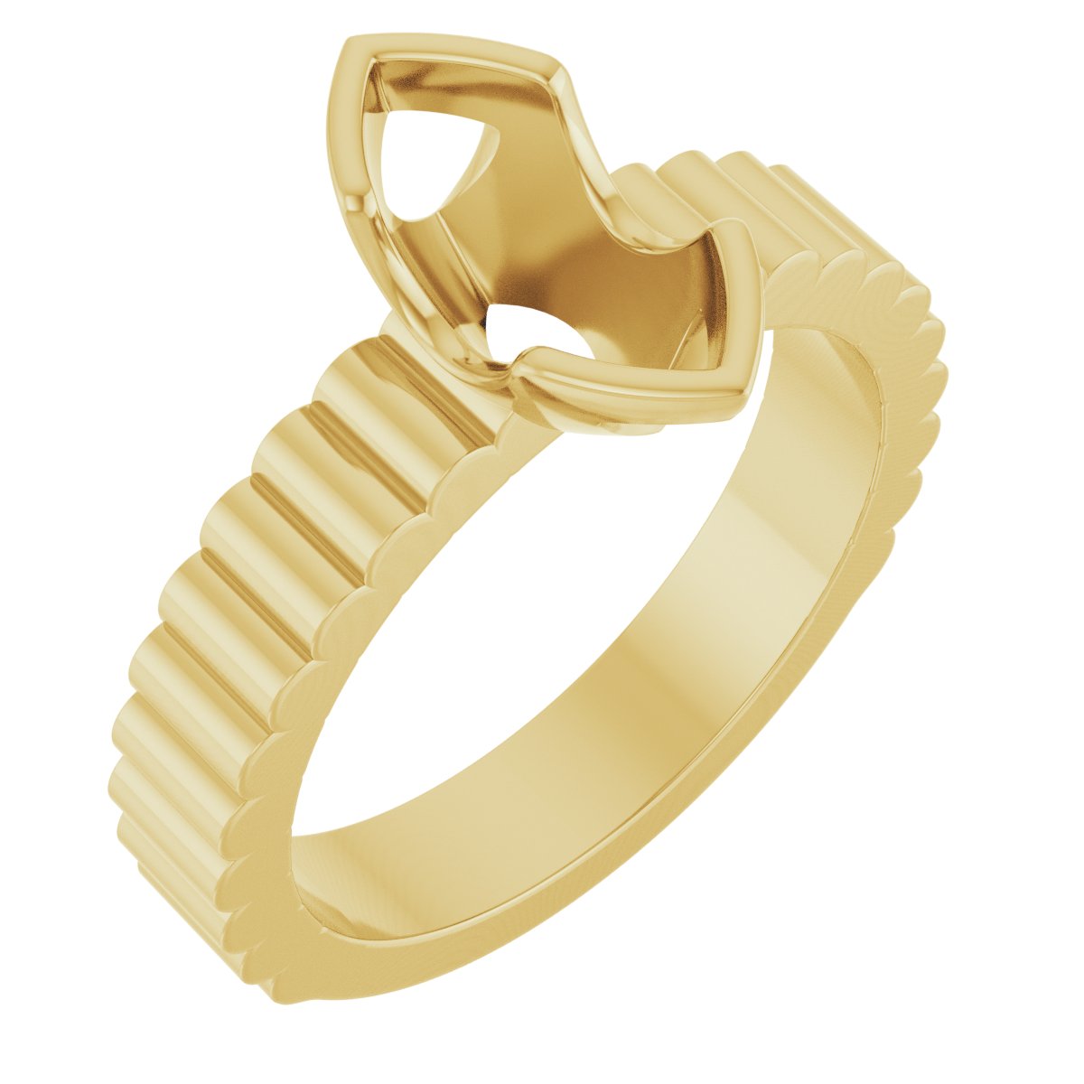 Half-Bezel Solitaire Engagement Ring