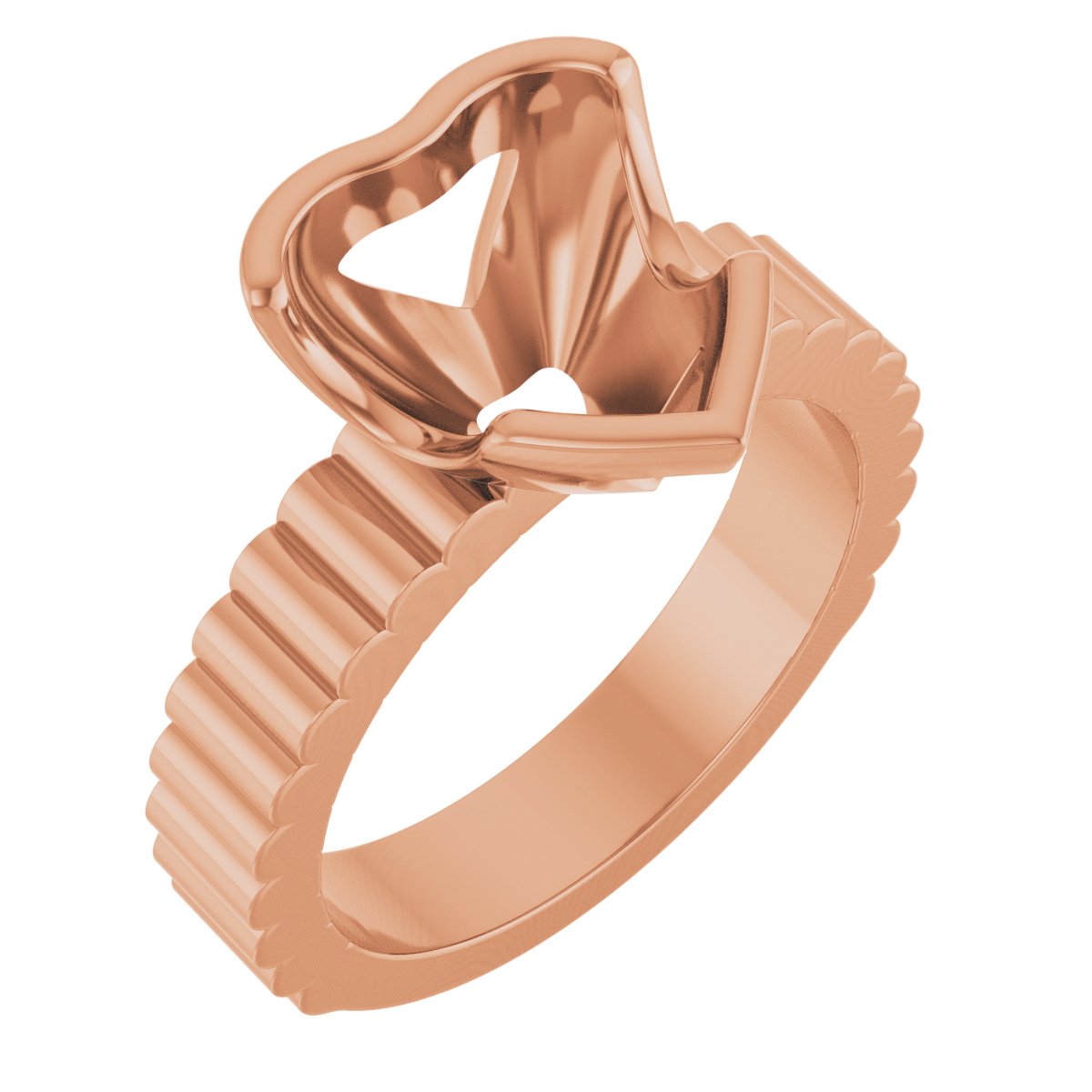 Half-Bezel Solitaire Engagement Ring