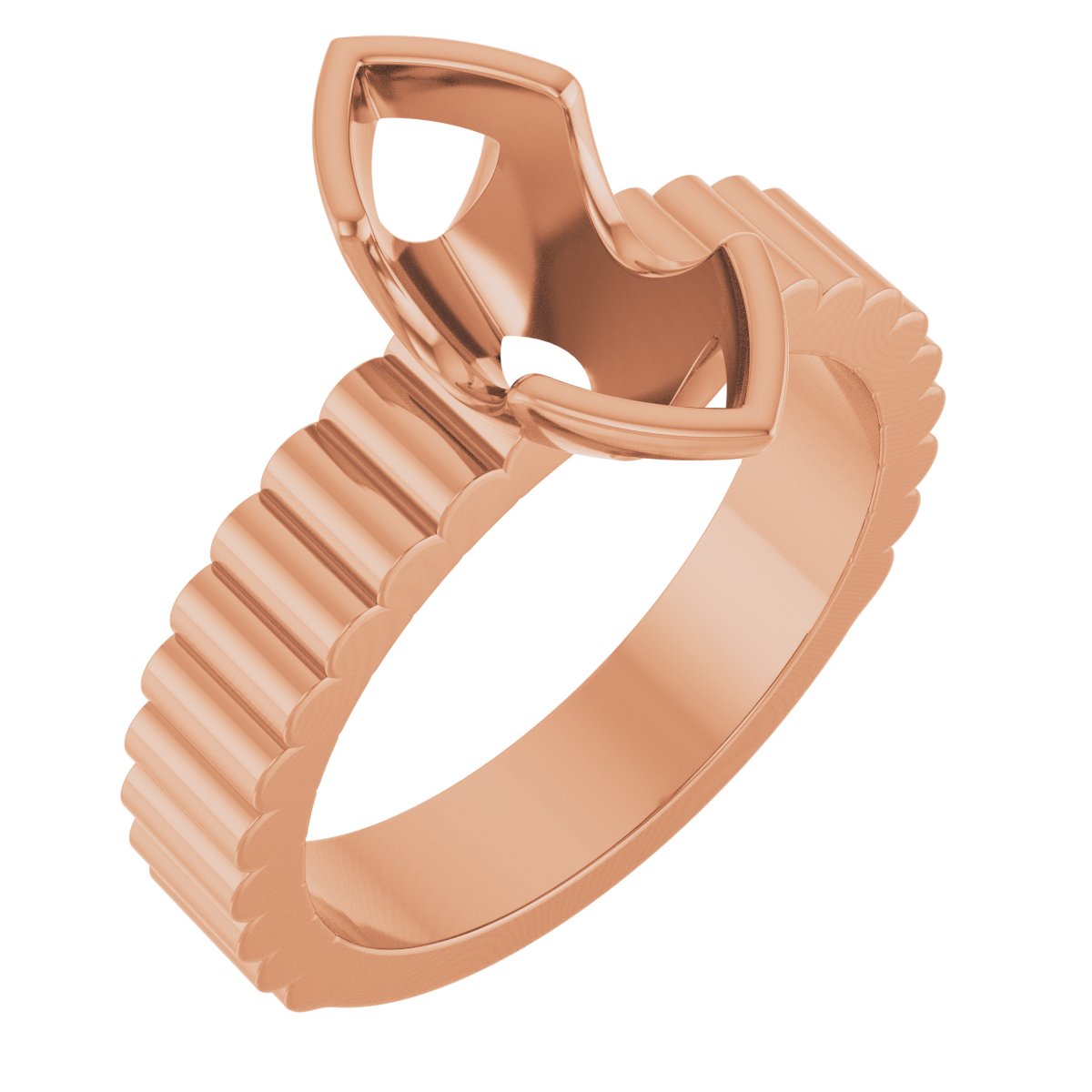 Half-Bezel Solitaire Engagement Ring
