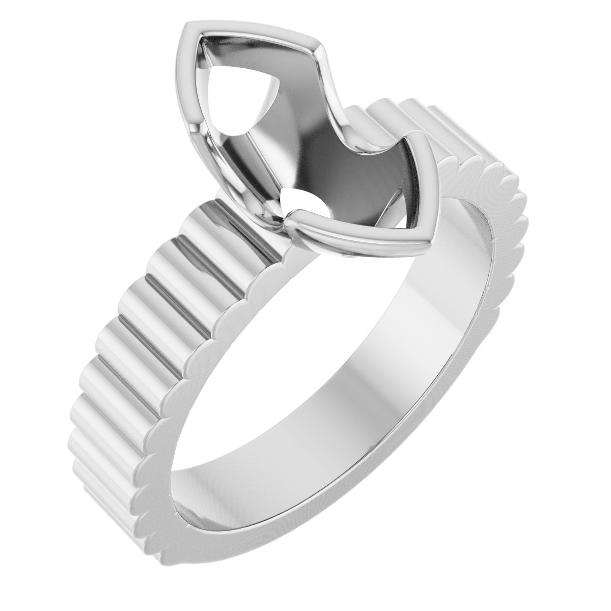 Half-Bezel Solitaire Engagement Ring