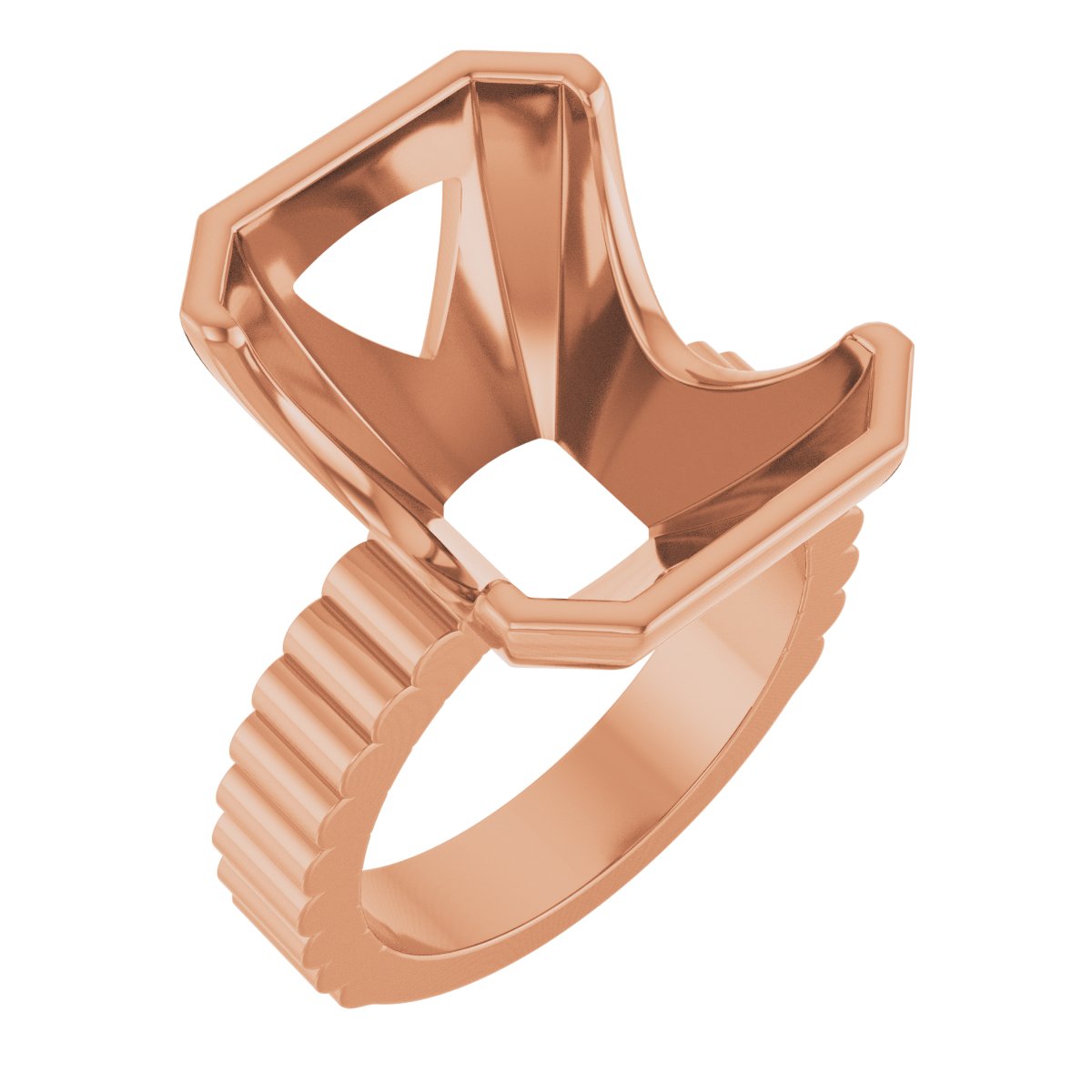 Half-Bezel Solitaire Engagement Ring