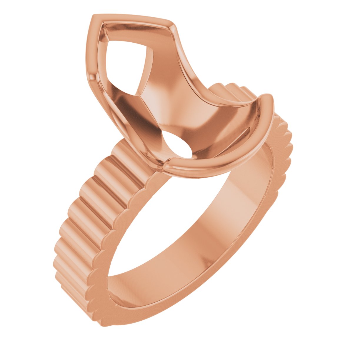 Half-Bezel Solitaire Engagement Ring