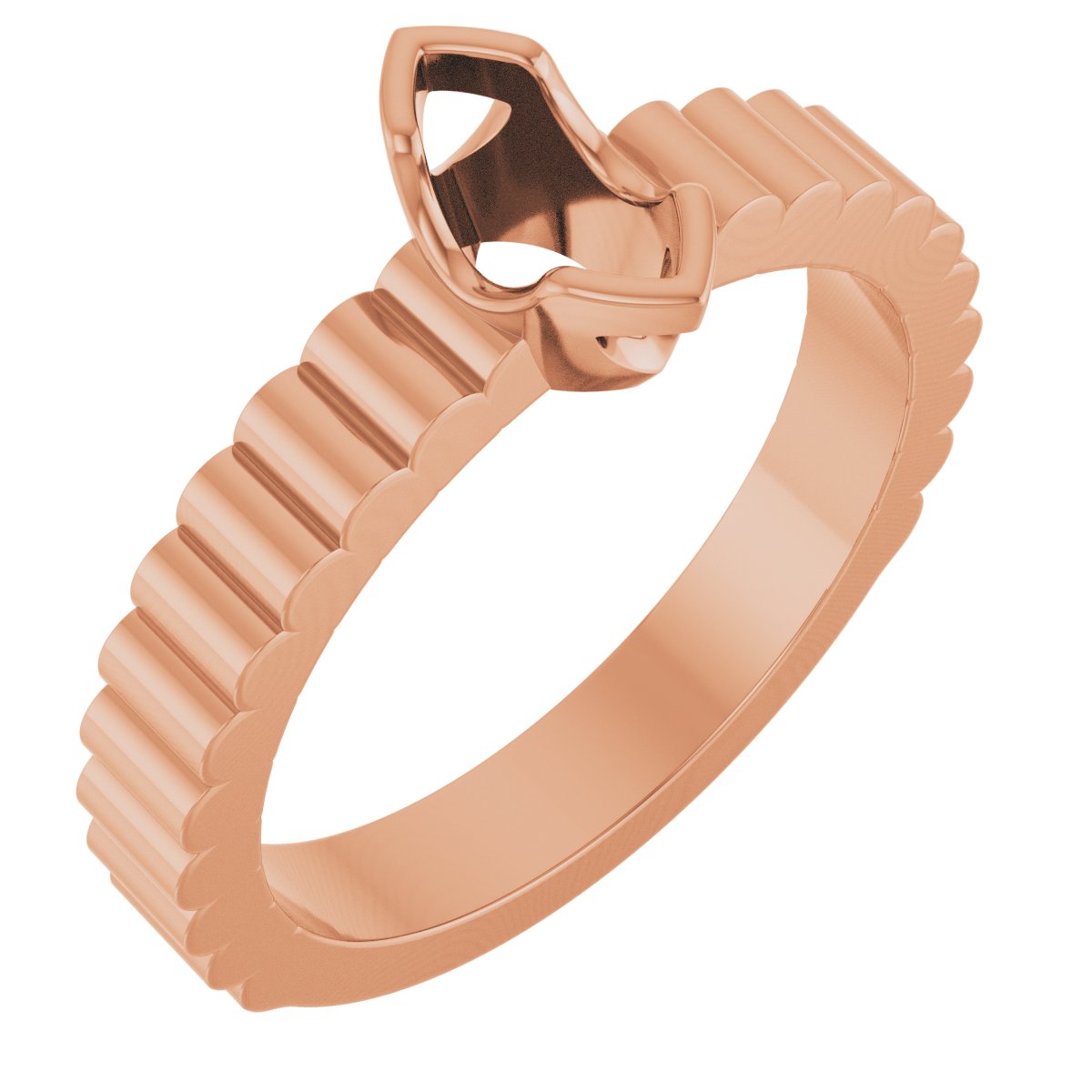 Half-Bezel Solitaire Engagement Ring