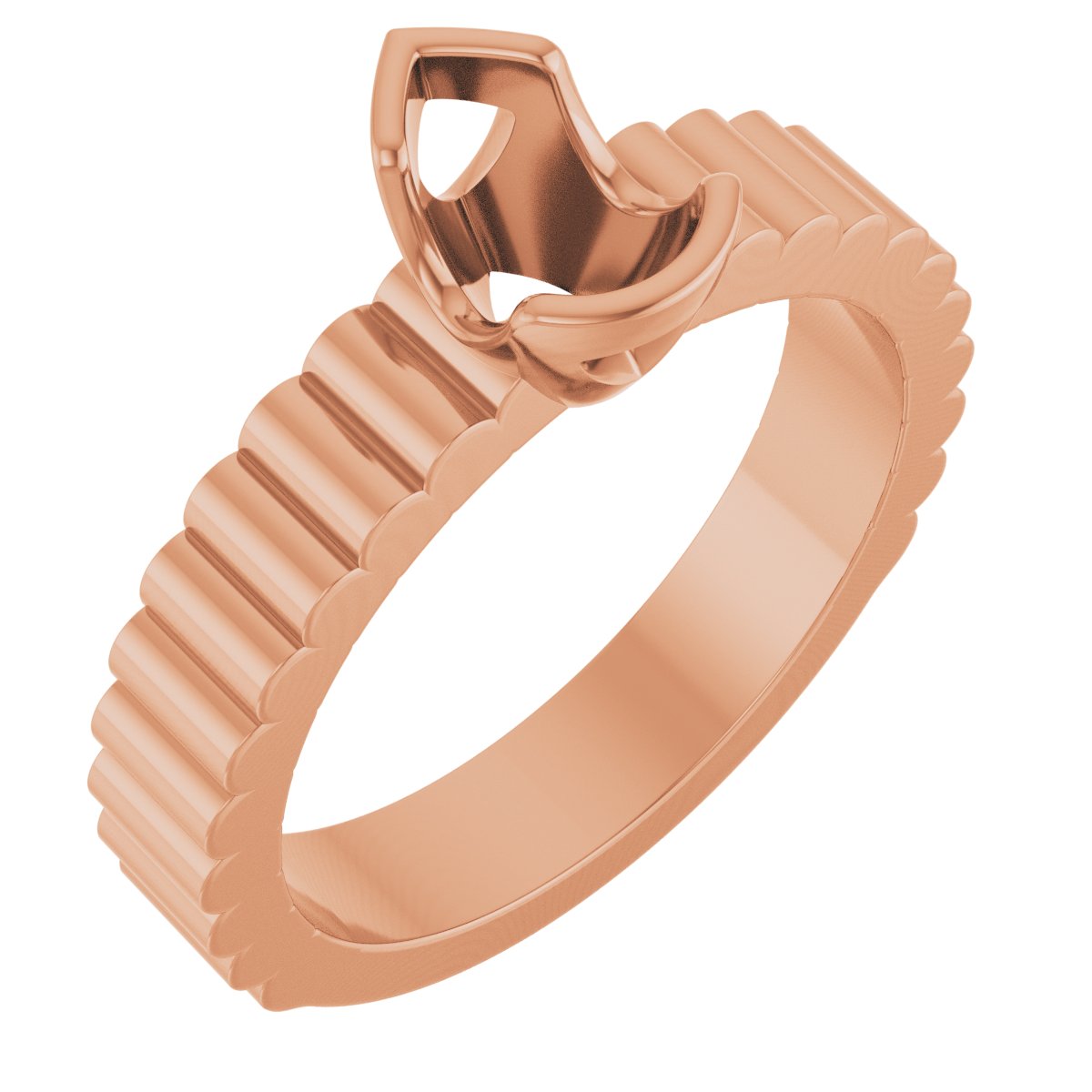 Half-Bezel Solitaire Engagement Ring