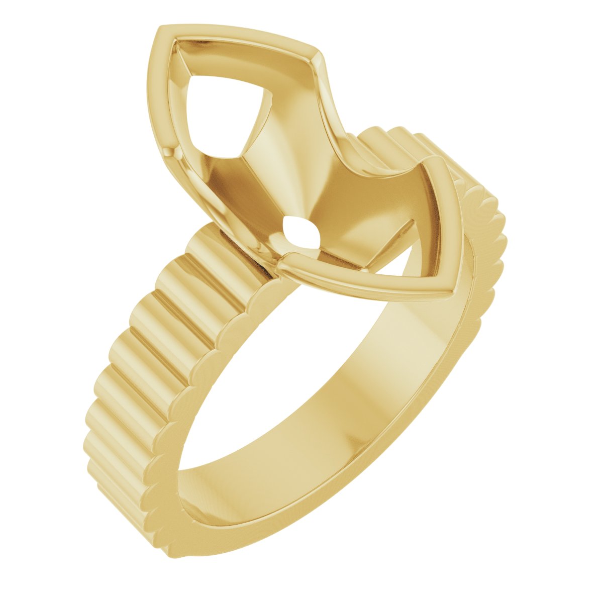 Half-Bezel Solitaire Engagement Ring
