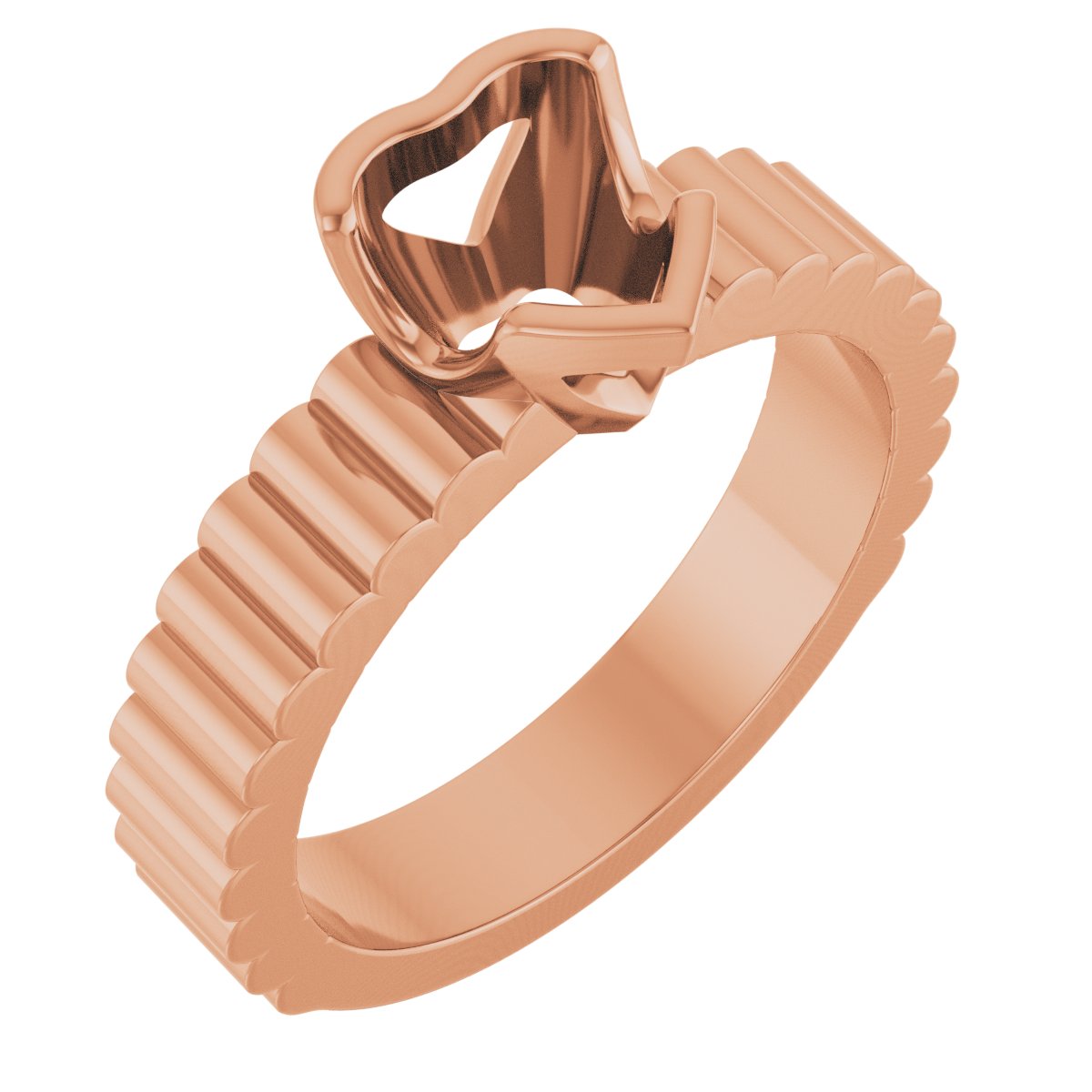 Half-Bezel Solitaire Engagement Ring