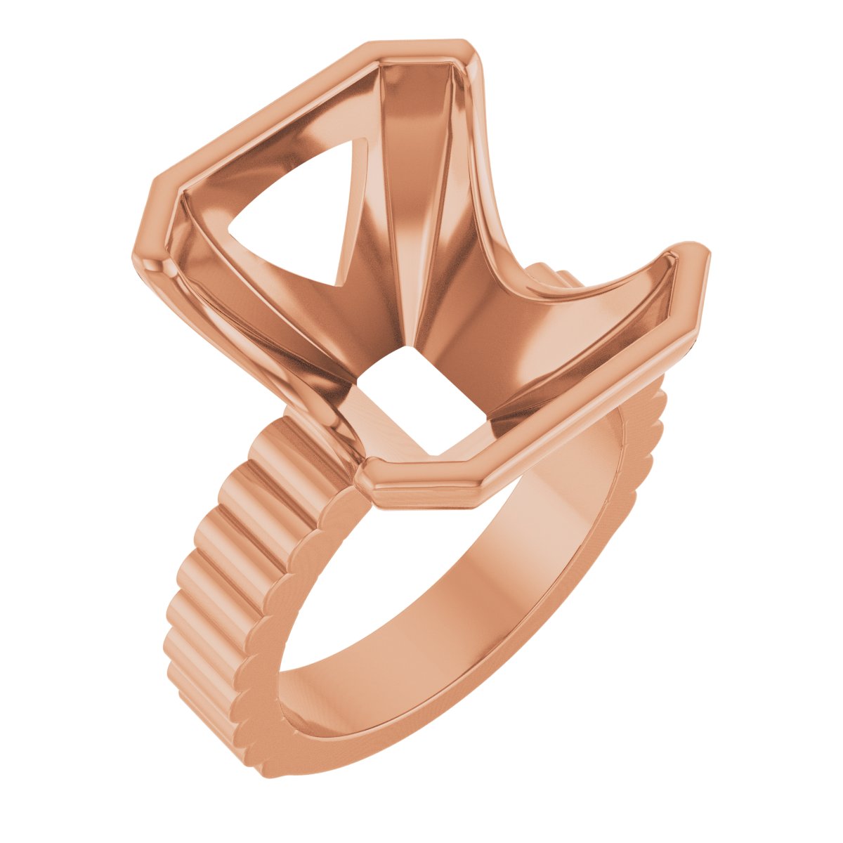 Half-Bezel Solitaire Engagement Ring