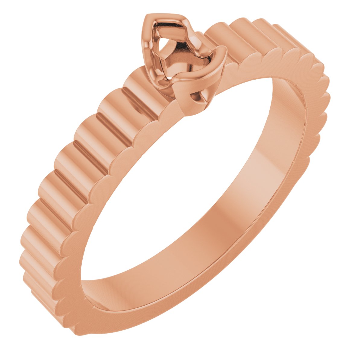 Half-Bezel Solitaire Engagement Ring