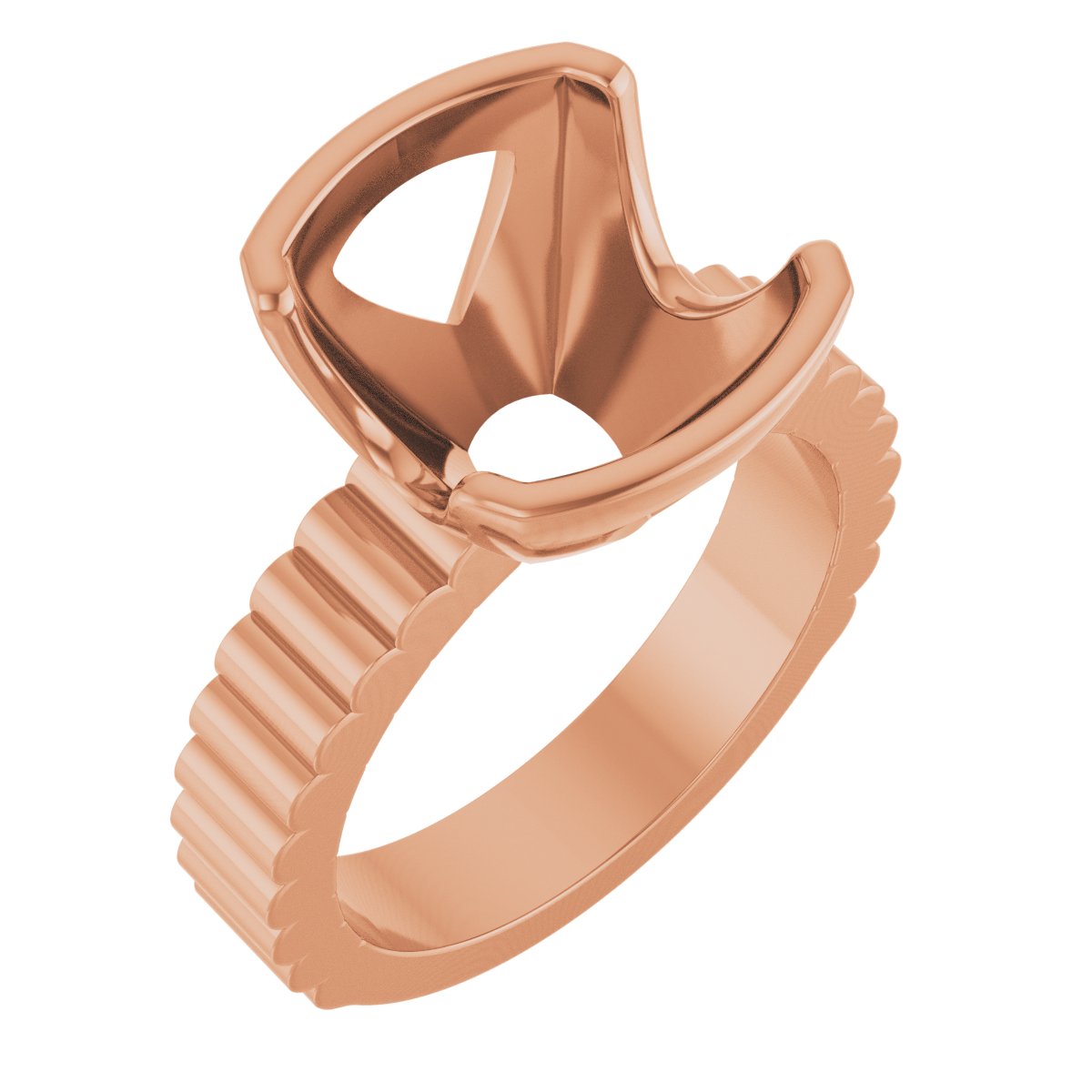 Half-Bezel Solitaire Engagement Ring