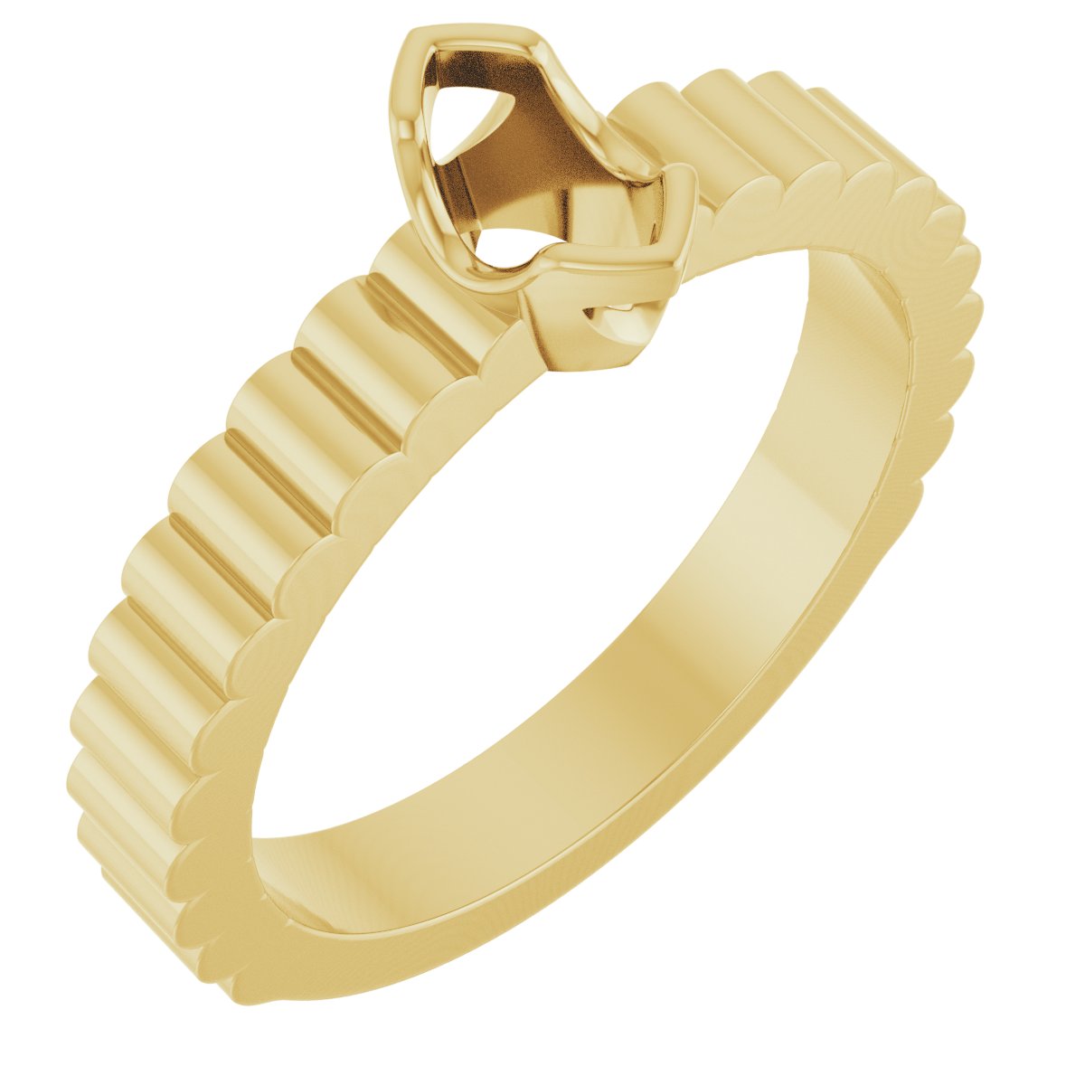 Half-Bezel Solitaire Engagement Ring