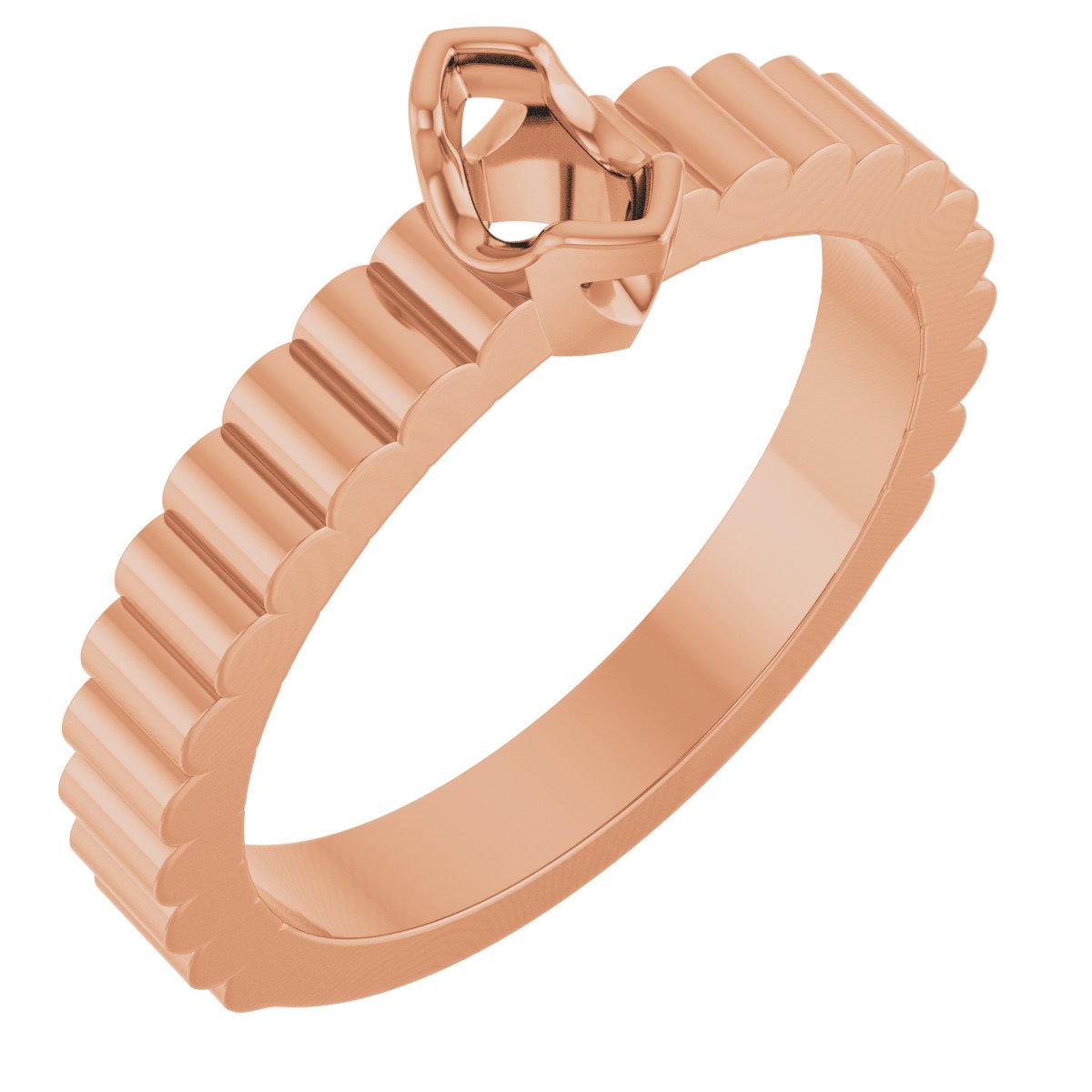 Half-Bezel Solitaire Engagement Ring
