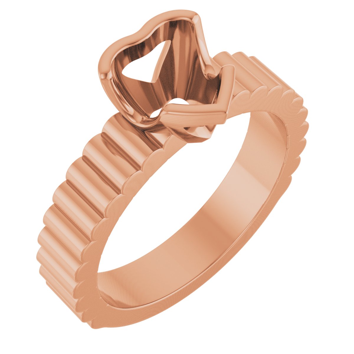 Half-Bezel Solitaire Engagement Ring