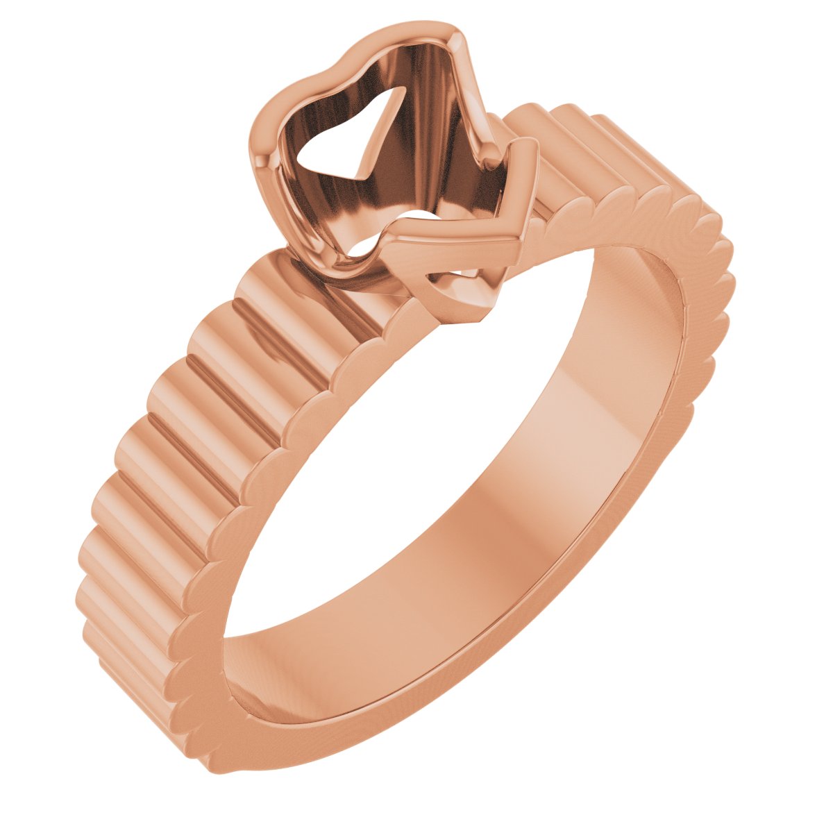 Half-Bezel Solitaire Engagement Ring