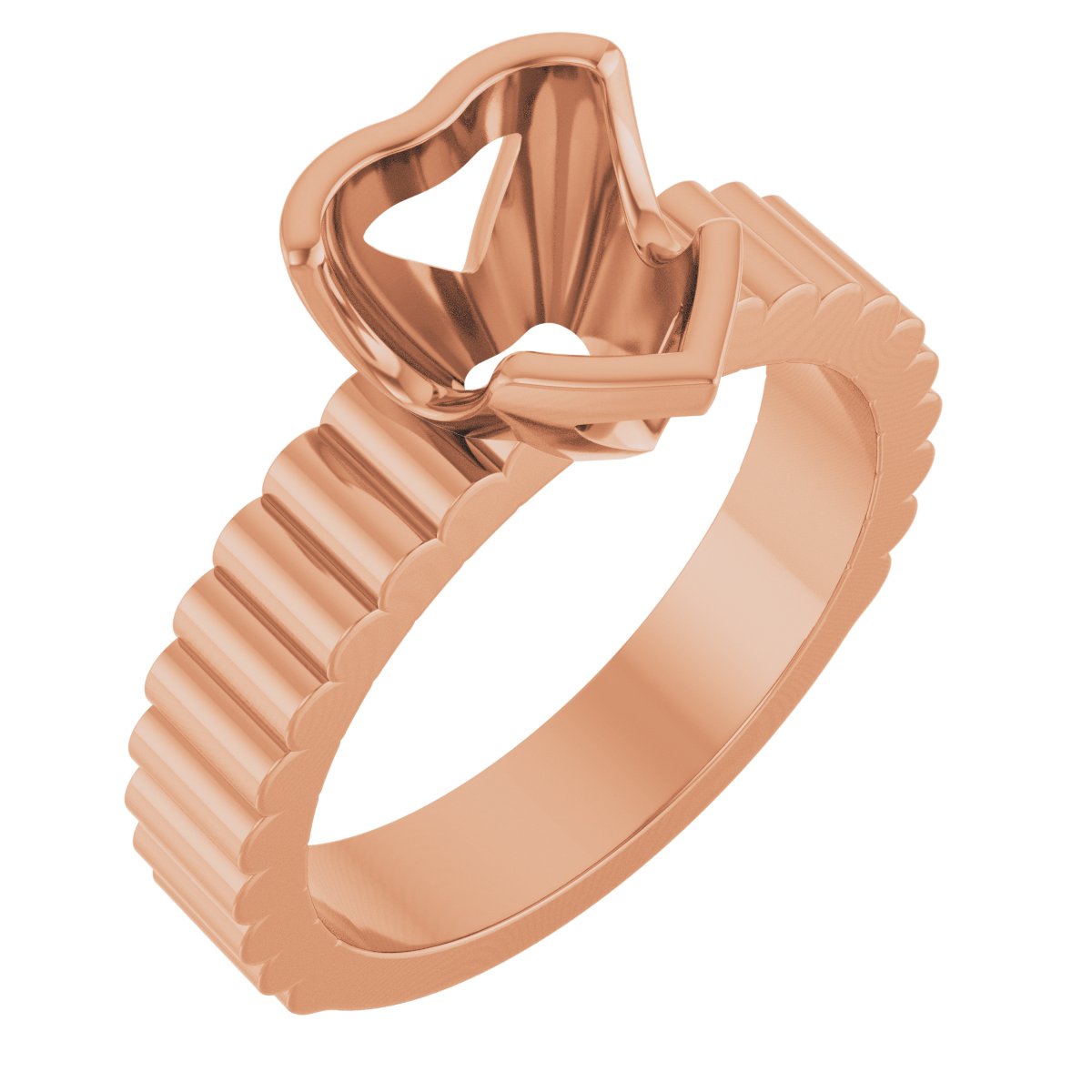 Half-Bezel Solitaire Engagement Ring