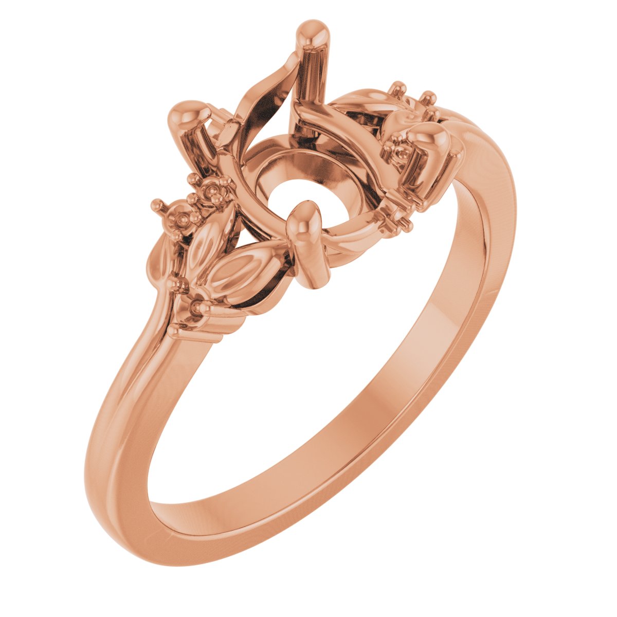 Accented Floral Engagement Ring or Band