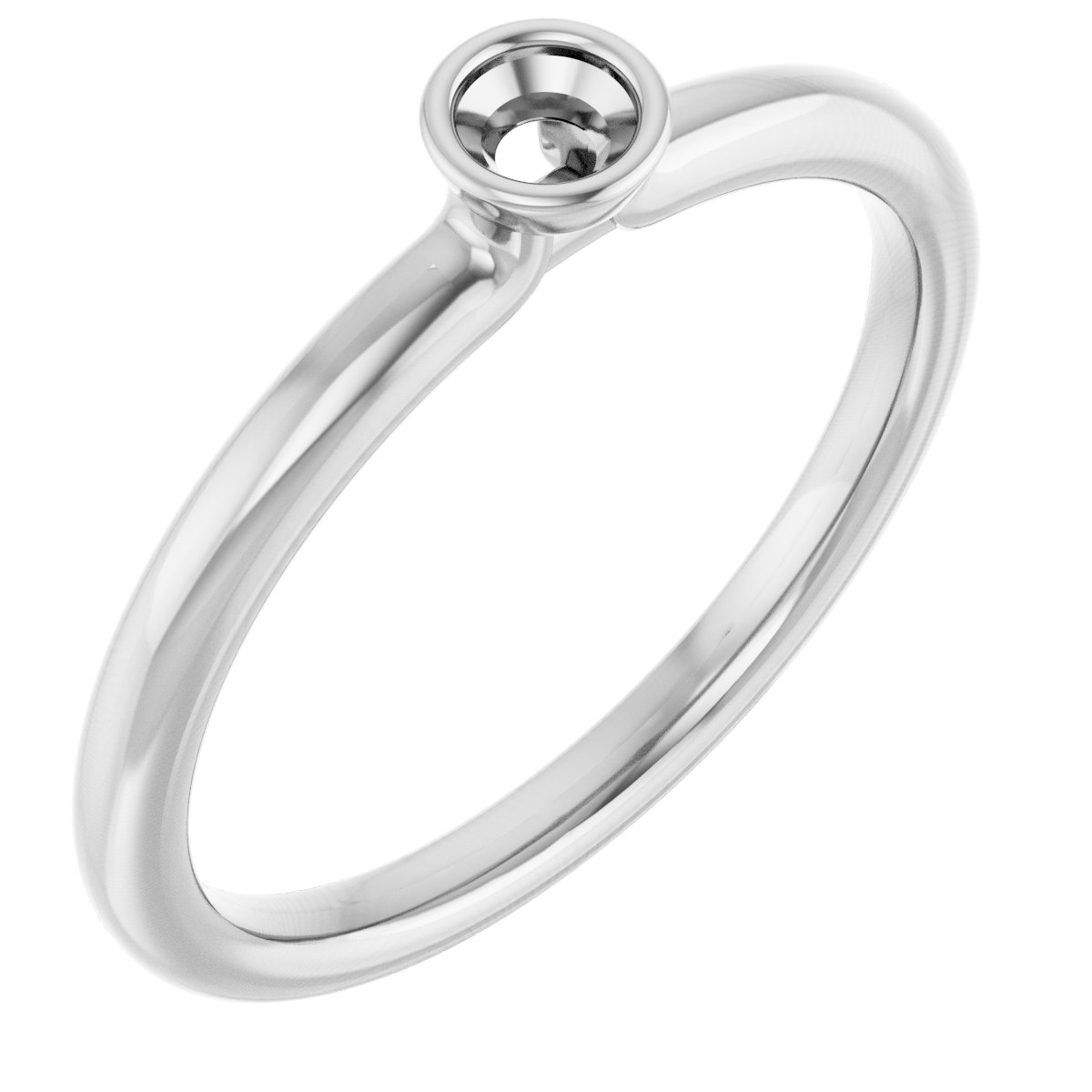 Family Stackable Bezel-Set Ring