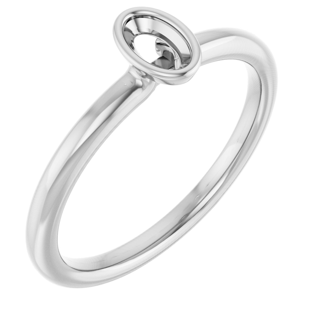 Family Stackable Bezel-Set Ring
