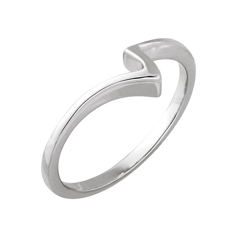 Solitaire Bypass Engagement Ring or Band