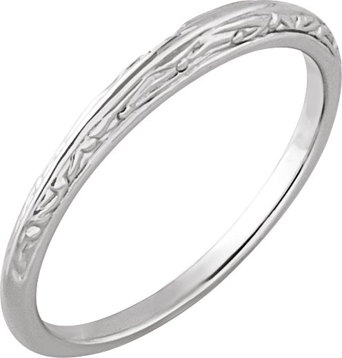 14K White Band