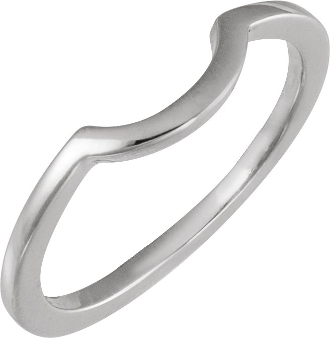 14K White Band for 6.5 mm Round Ring