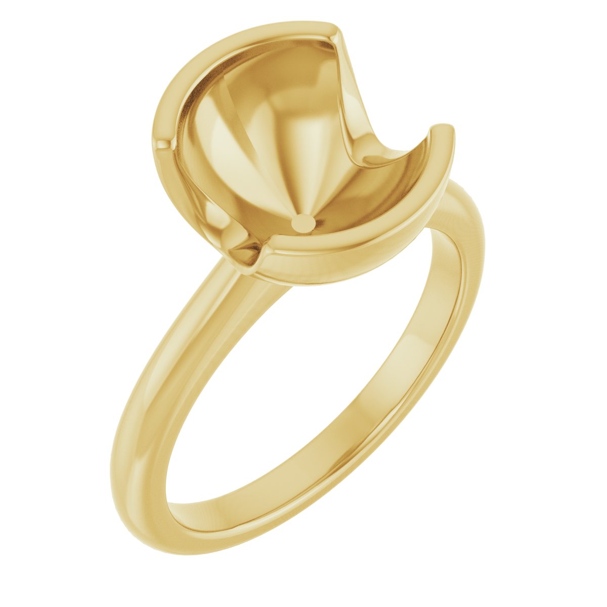 Half-Bezel Engagement Ring