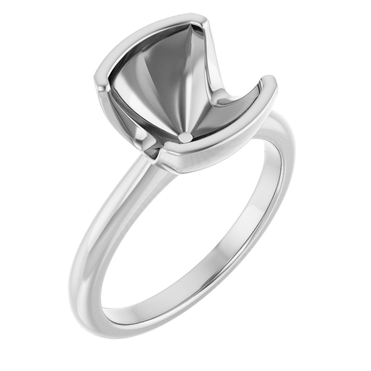 Half-Bezel Engagement Ring