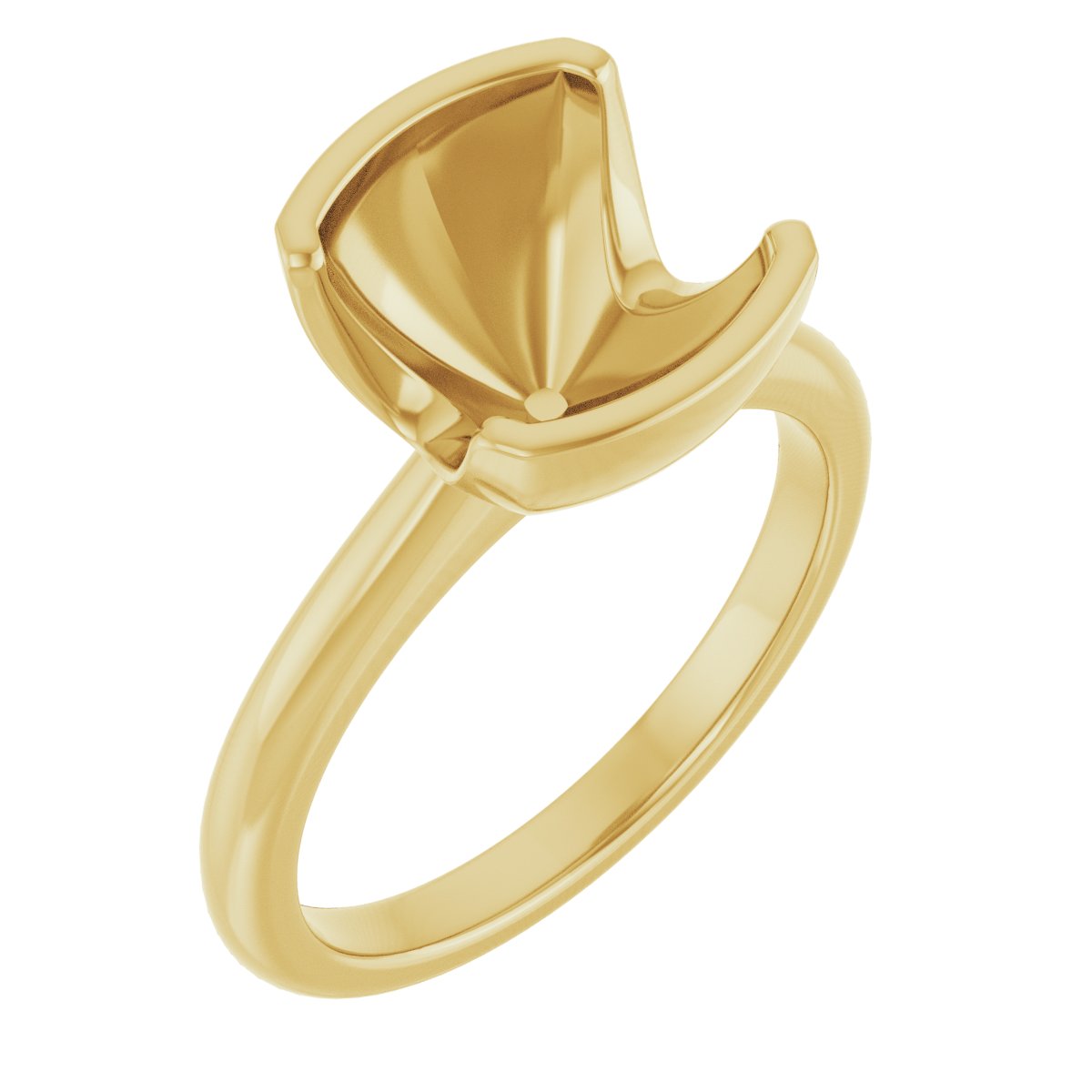Half-Bezel Engagement Ring