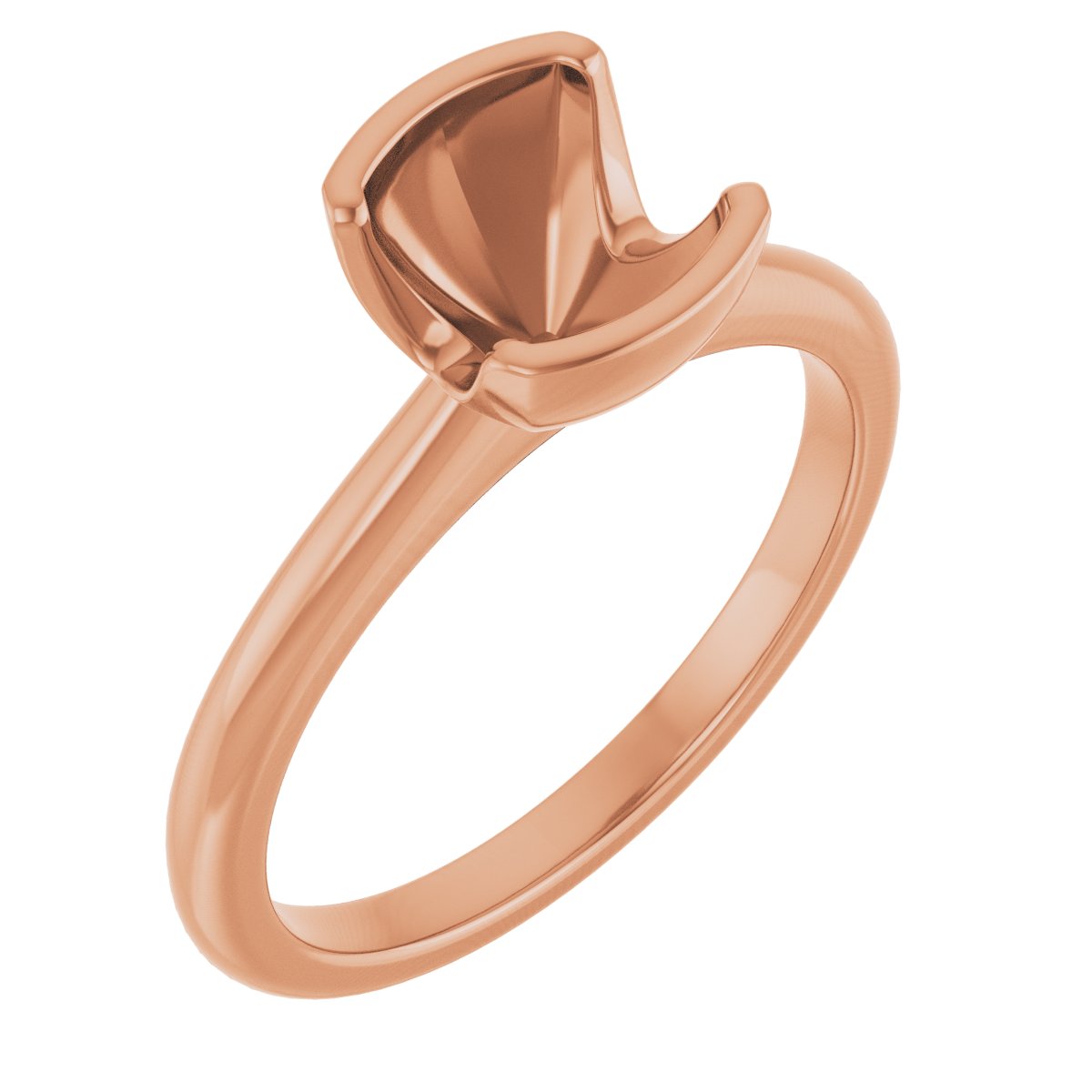 Half-Bezel Engagement Ring