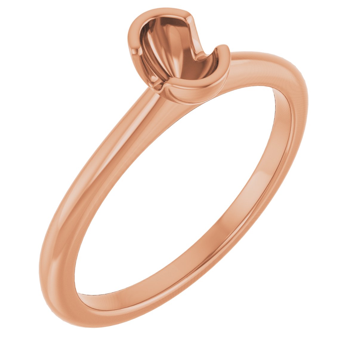 Half-Bezel Engagement Ring