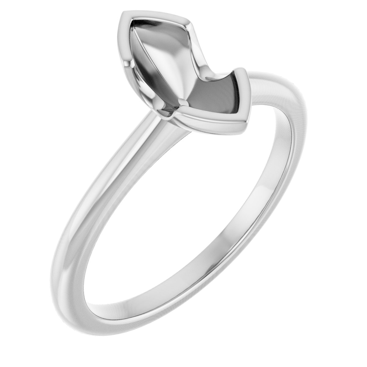 Half-Bezel Engagement Ring