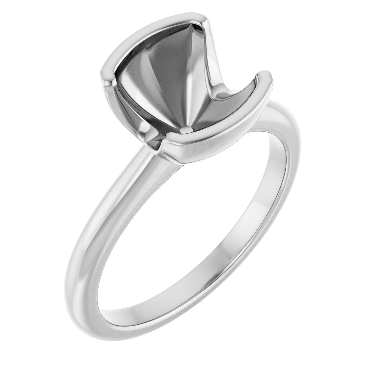Half-Bezel Engagement Ring