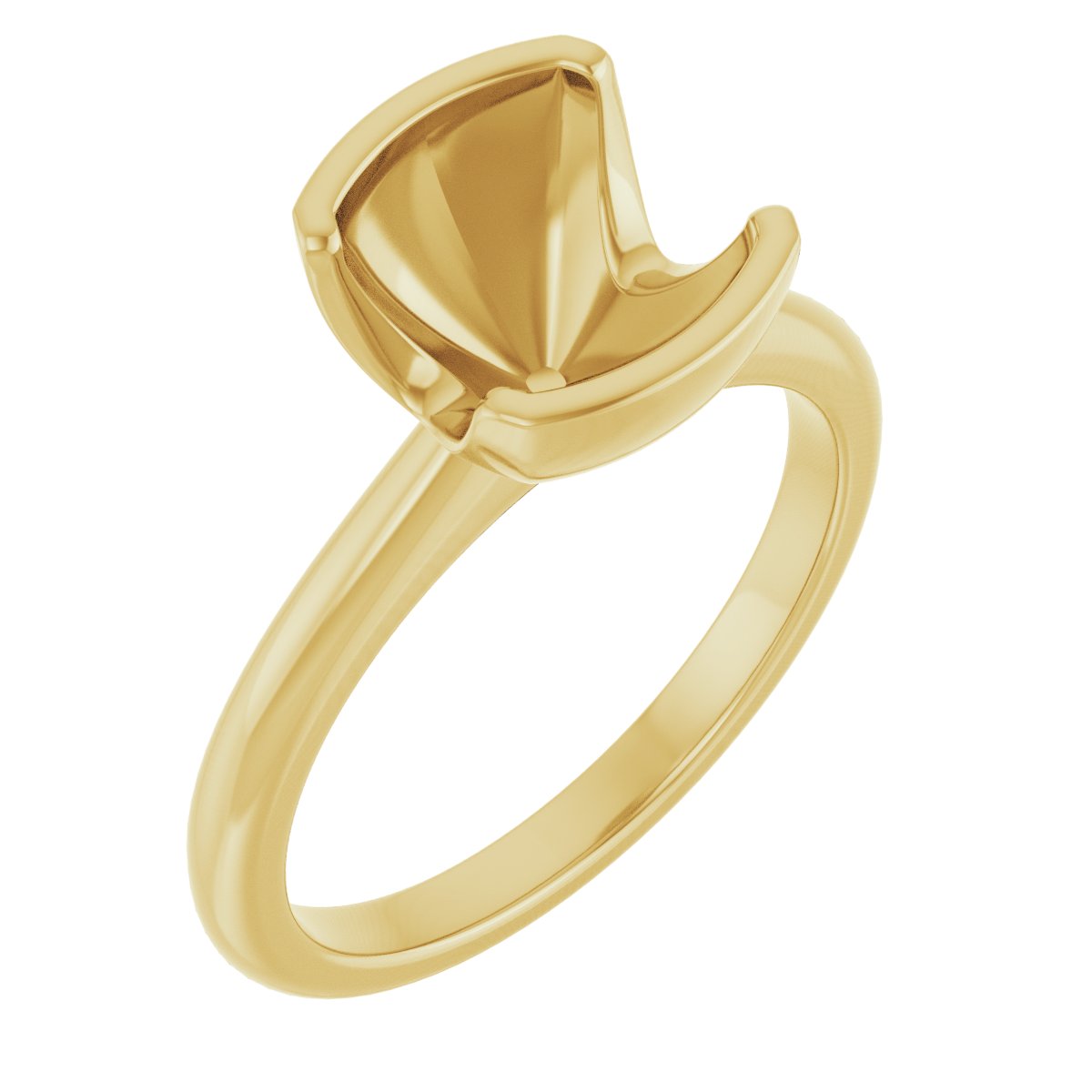 Half-Bezel Engagement Ring