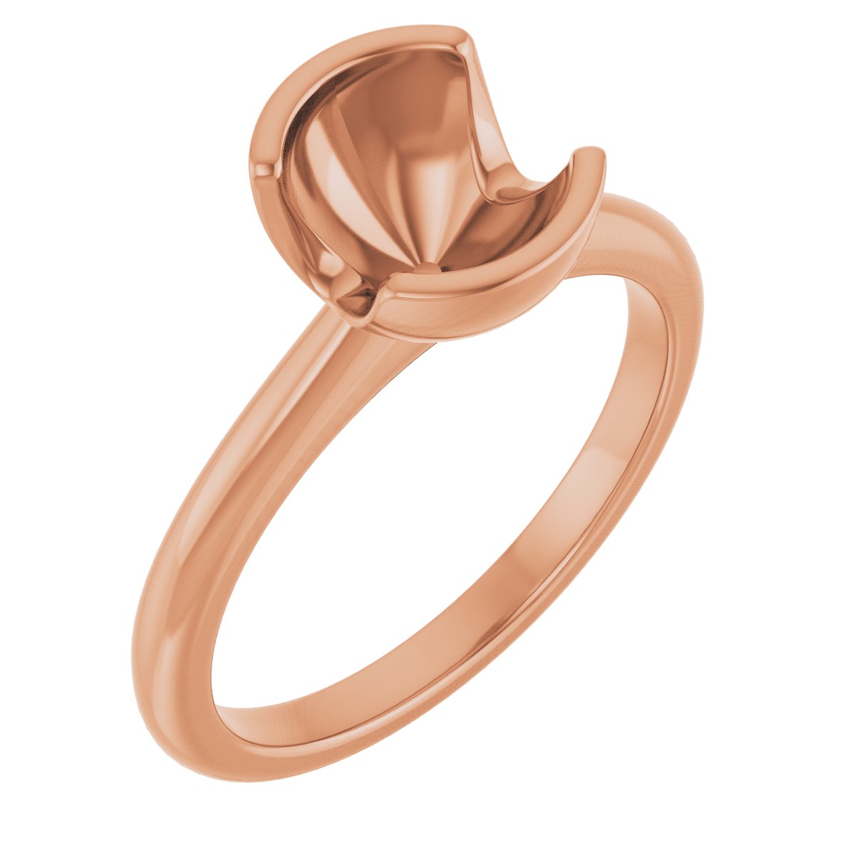 Half-Bezel Engagement Ring