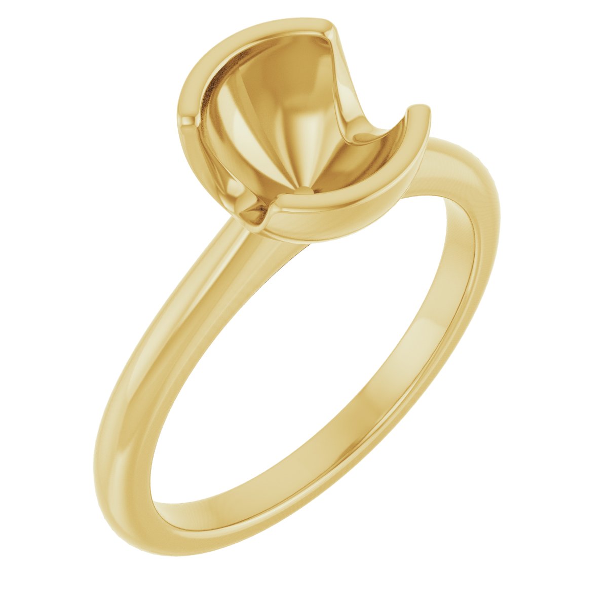 Half-Bezel Engagement Ring