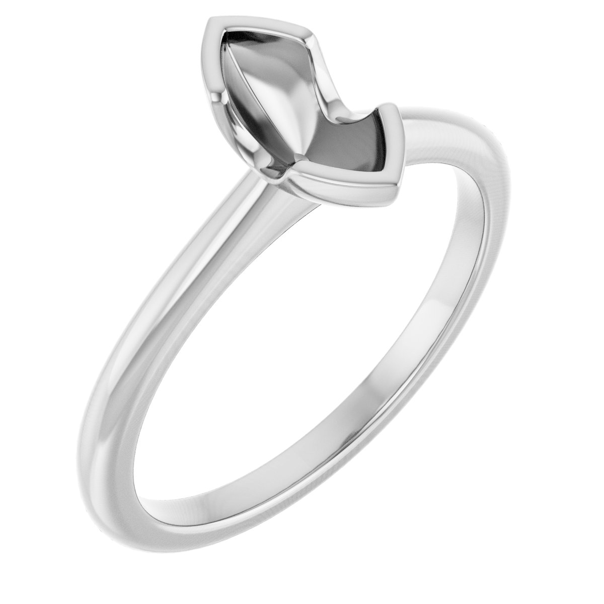 Half-Bezel Engagement Ring