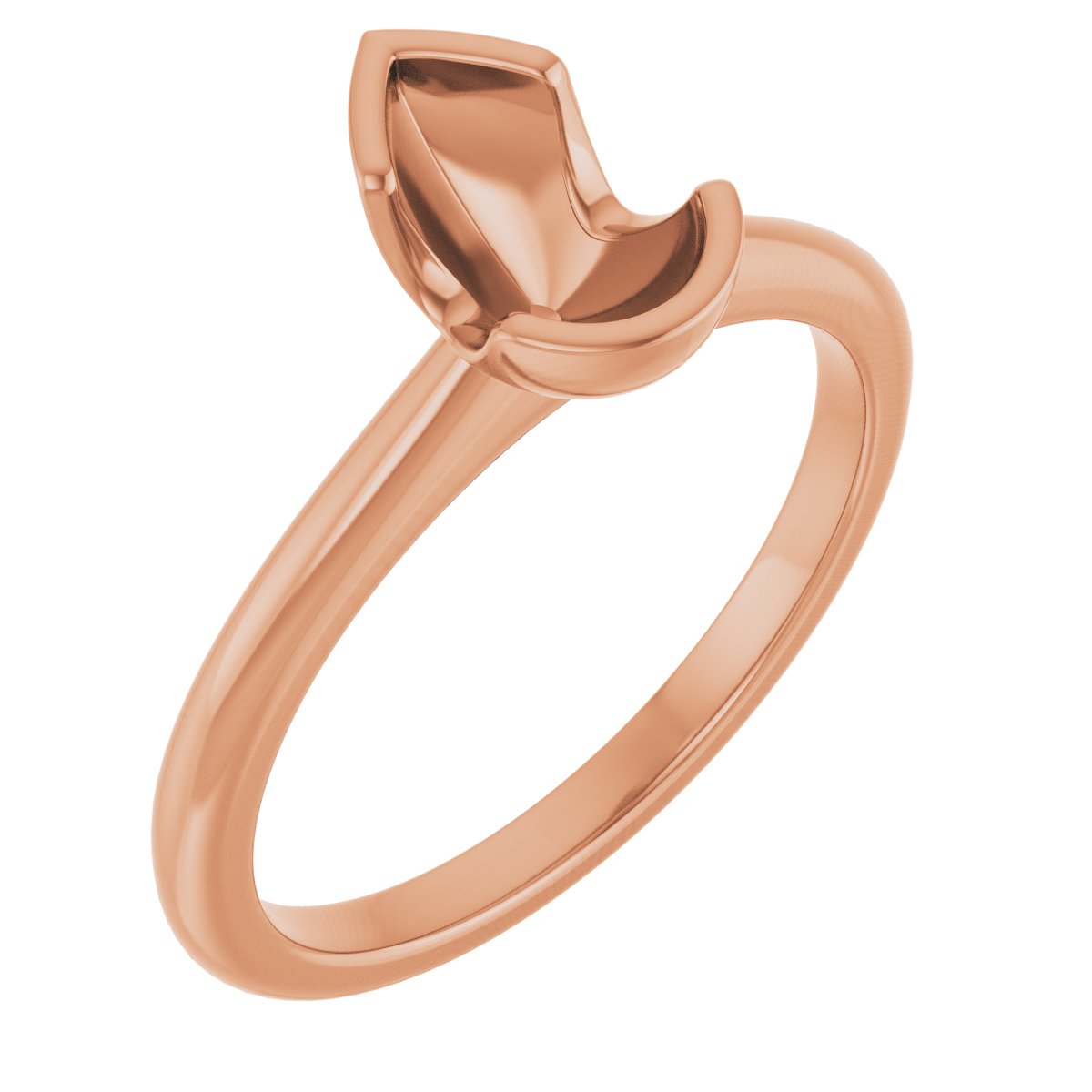 Half-Bezel Engagement Ring