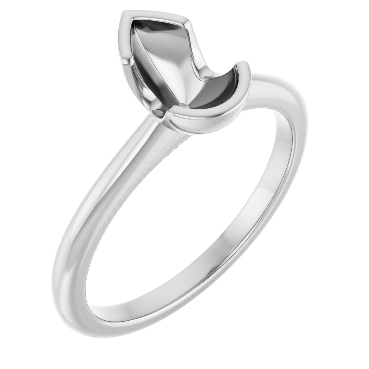 Half-Bezel Engagement Ring