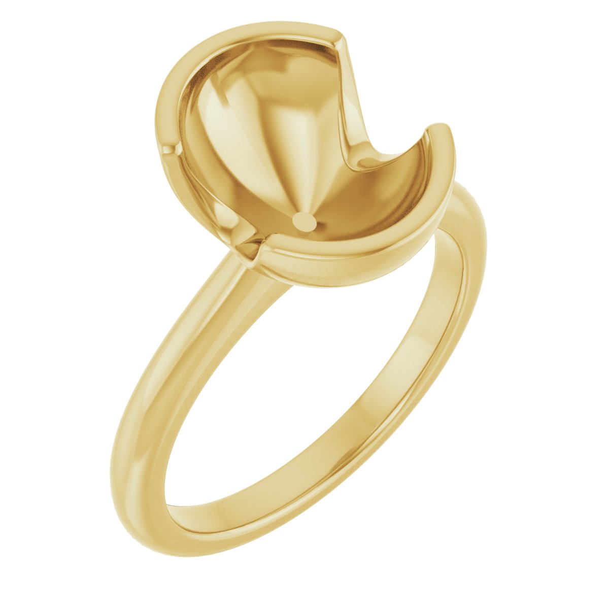Half-Bezel Engagement Ring