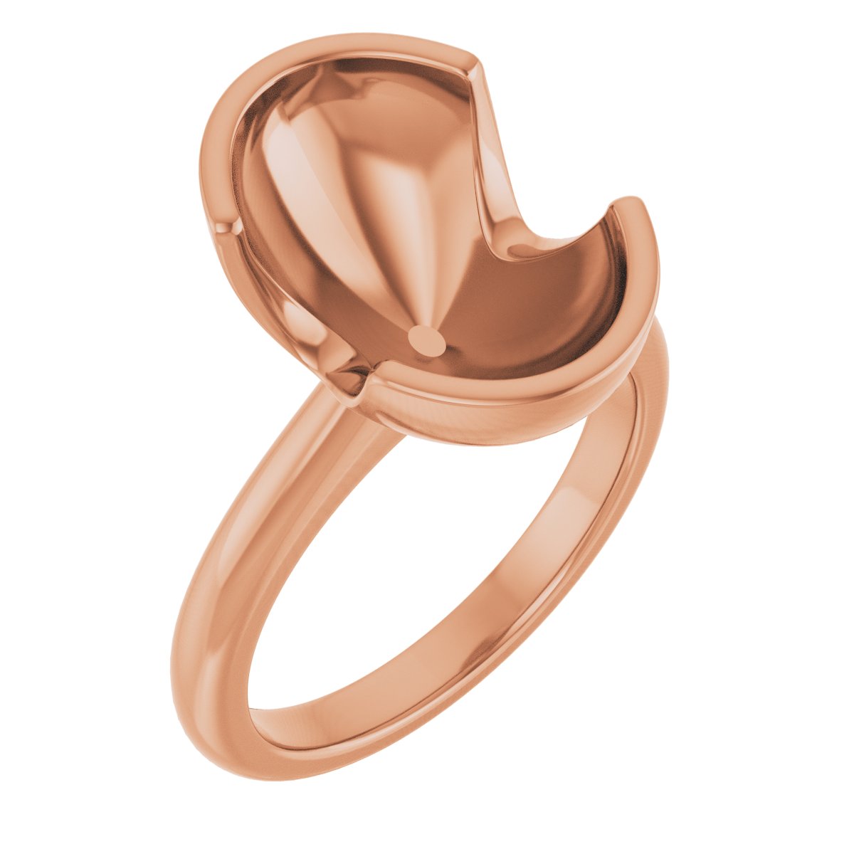 Half-Bezel Engagement Ring