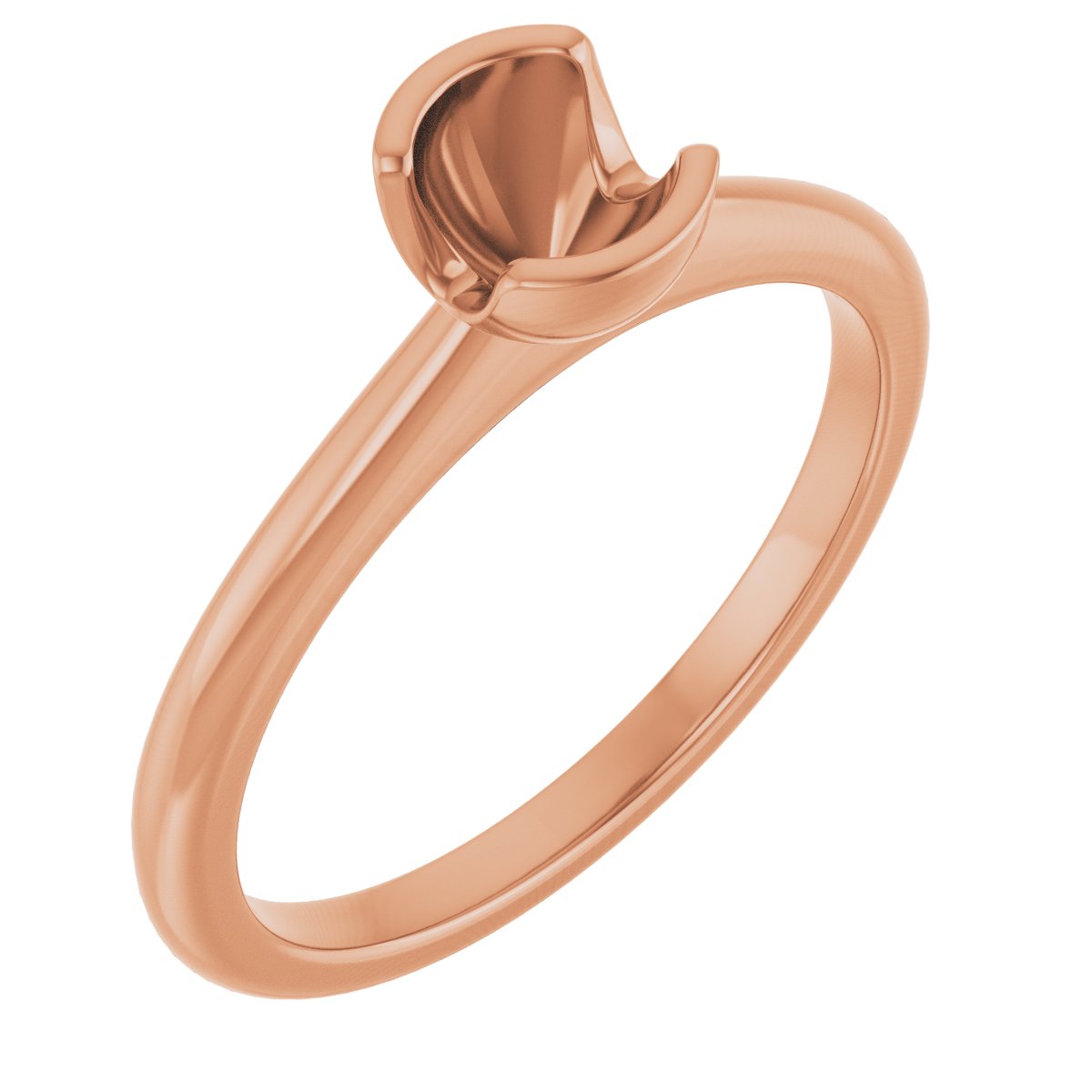Half-Bezel Engagement Ring